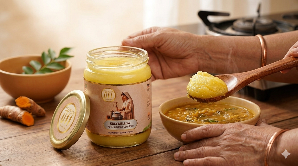 A2 Desi Cow Bilona Ghee ( 500ml/ 16oz )